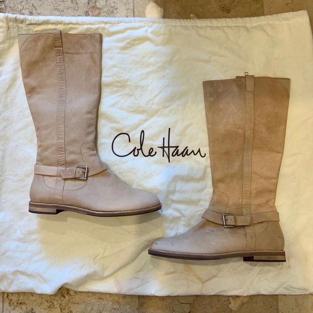 Cole Haan Tan Tall Riding Boots